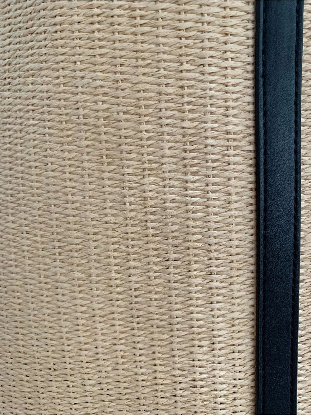 GAP Natural Straw Tote with Black Trim